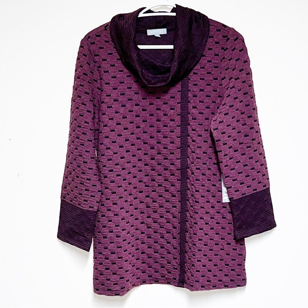 NWT HABITAT 36615 INNER CIRCLE COWL TUNIC Wine 36615 Sz S/M